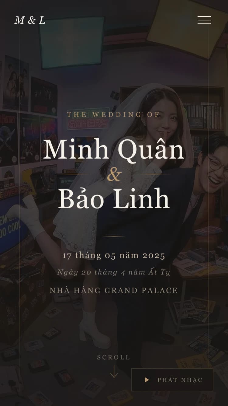 Mẫu thiệp cưới The Quiet Luxury — Old Money aesthetic — tối giản sang trọng, tinh tế với typography làm linh hồn thiết kế.